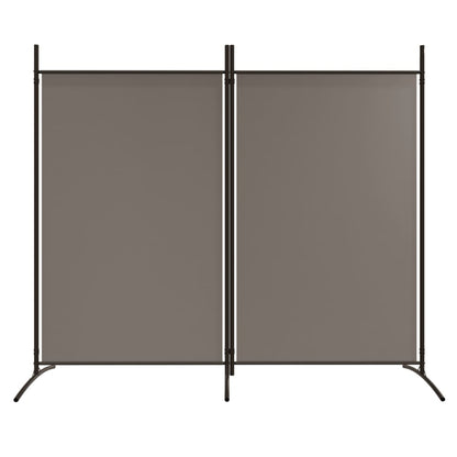 Kamerscherm Met 2 Panelen Stof Kleurig 175 x 180 cm Antraciet