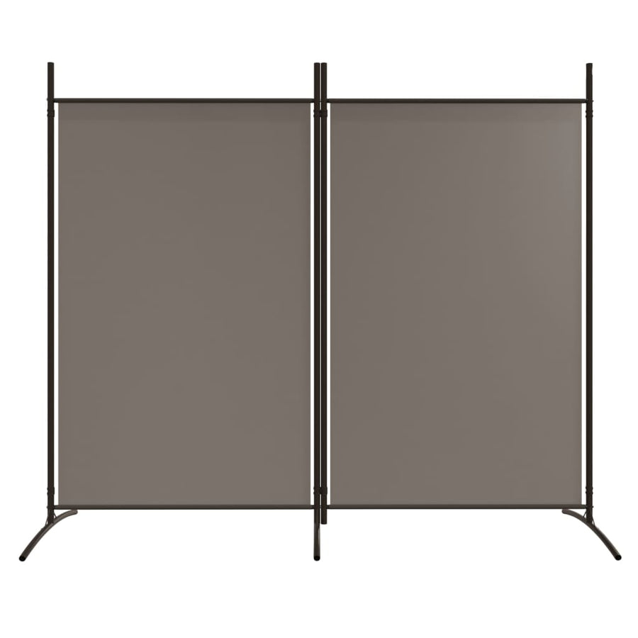 Kamerscherm Met 2 Panelen Stof Kleurig 175 x 180 cm Antraciet