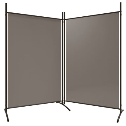 Kamerscherm Met 2 Panelen Stof Kleurig 175 x 180 cm Antraciet