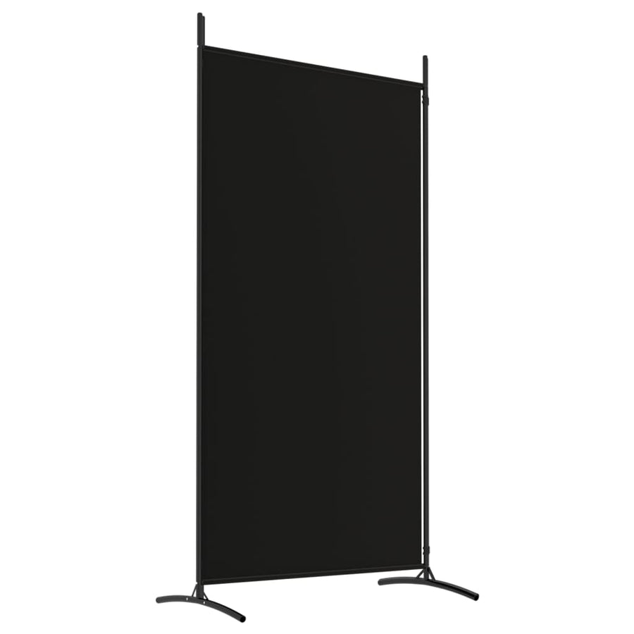 Kamerscherm Met 2 Panelen Stof 175 x 180 cm Zwart