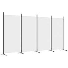 Kamerscherm Met 4 Panelen Stof 346 x 180 cm Wit