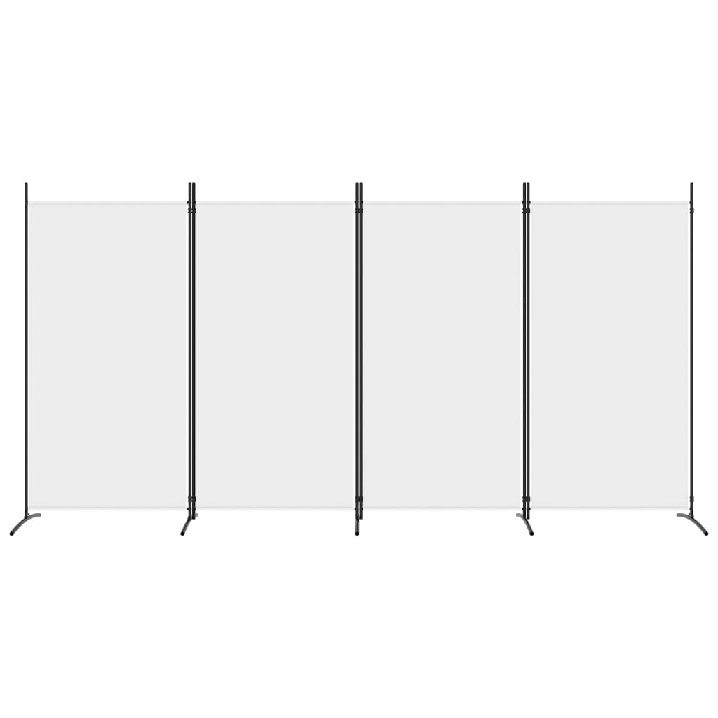 Kamerscherm Met 4 Panelen Stof 346 x 180 cm Wit