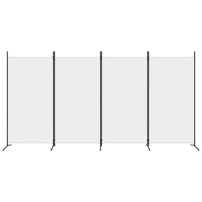 Kamerscherm Met 4 Panelen Stof 346 x 180 cm Wit