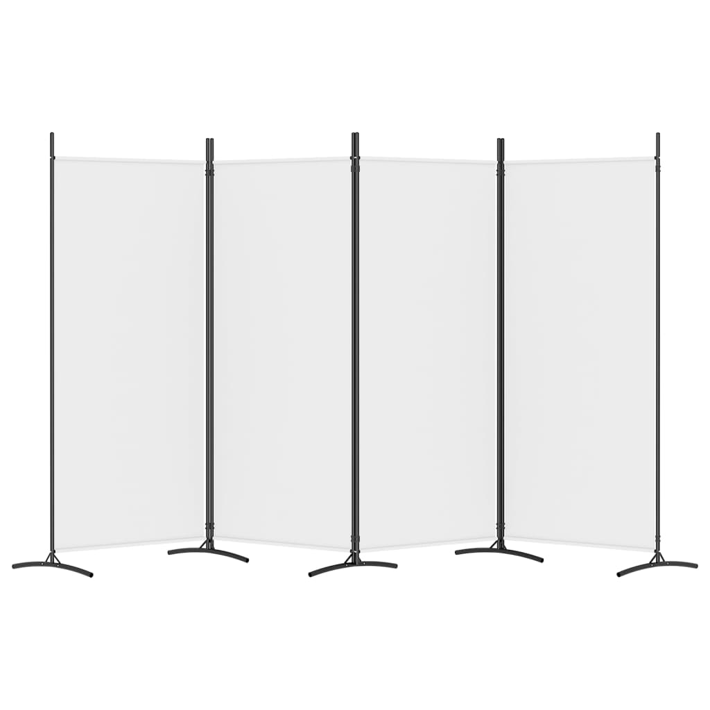 Kamerscherm Met 4 Panelen Stof 346 x 180 cm Wit
