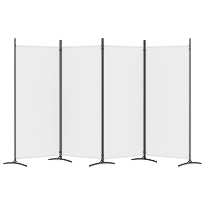 Kamerscherm Met 4 Panelen Stof 346 x 180 cm Wit