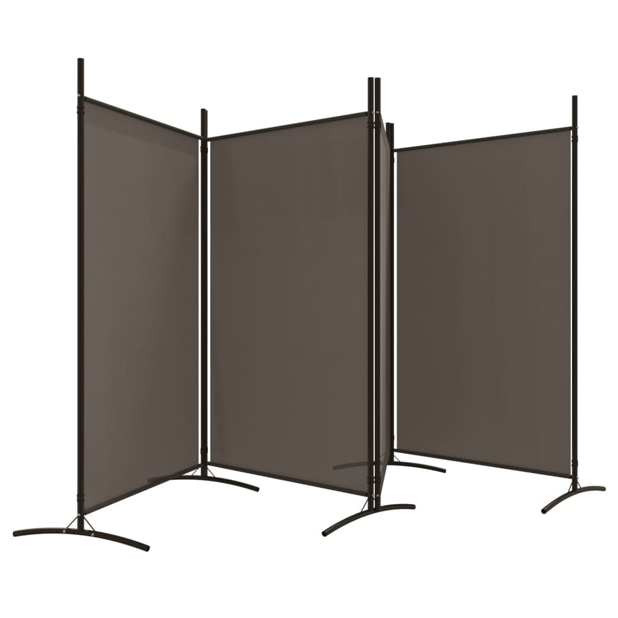 Kamerscherm Met 4 Panelen Stof Kleurig 346 x 180 cm Antraciet
