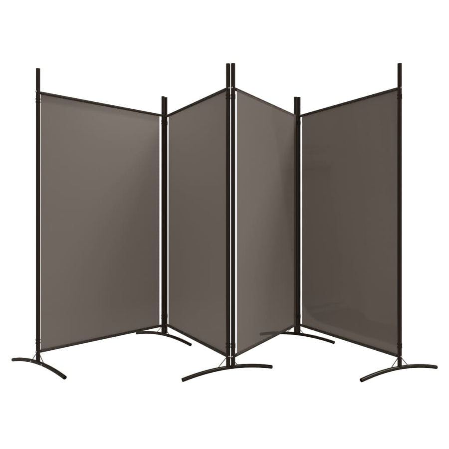 Kamerscherm Met 4 Panelen Stof Kleurig 346 x 180 cm Antraciet