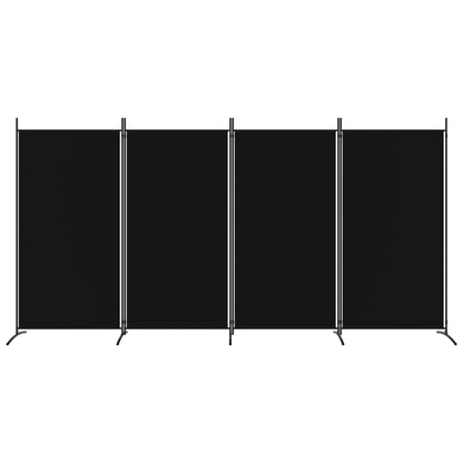Kamerscherm Met 4 Panelen Stof 346 x 180 cm Zwart