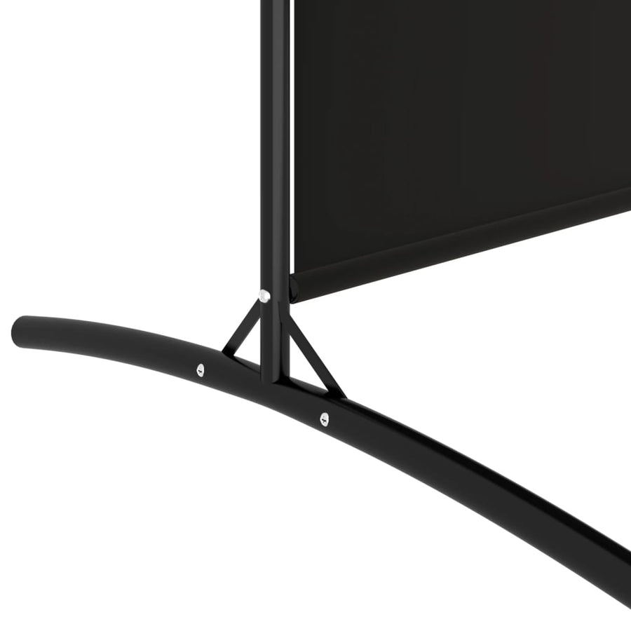Kamerscherm Met 4 Panelen Stof 346 x 180 cm Zwart
