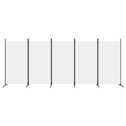 Kamerscherm Met 5 Panelen Stof 433 x 180 cm Wit
