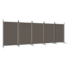 Kamerscherm Met 5 Panelen Stof Kleurig 433 x 180 cm Antraciet