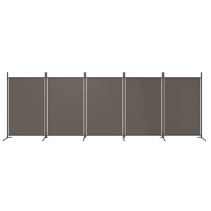 Kamerscherm Met 5 Panelen Stof Kleurig 433 x 180 cm Antraciet