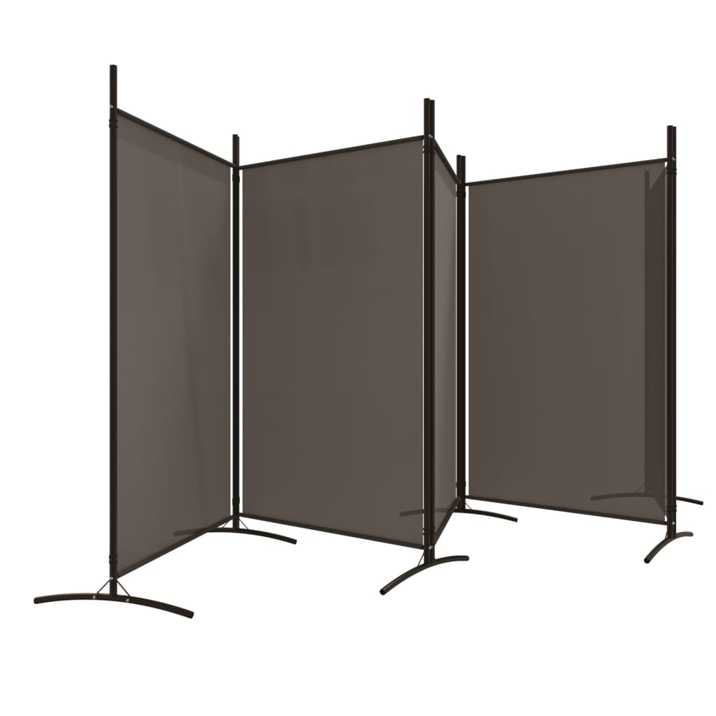 Kamerscherm Met 5 Panelen Stof Kleurig 433 x 180 cm Antraciet