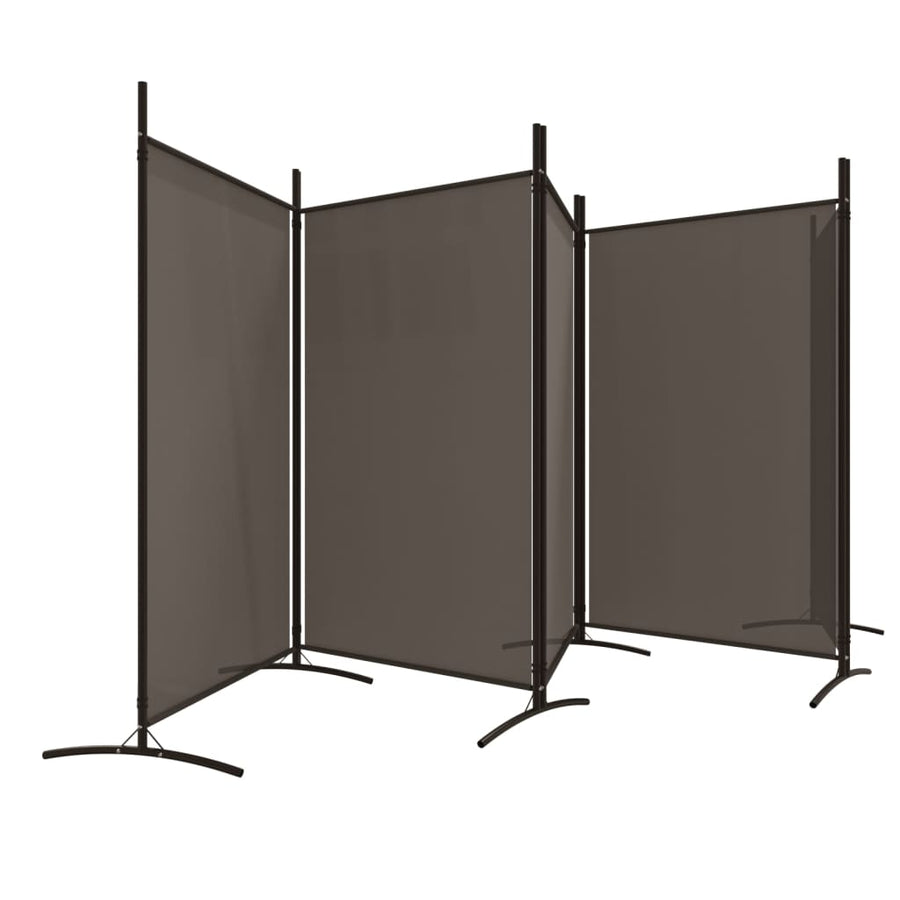 Kamerscherm Met 5 Panelen Stof Kleurig 433 x 180 cm Antraciet