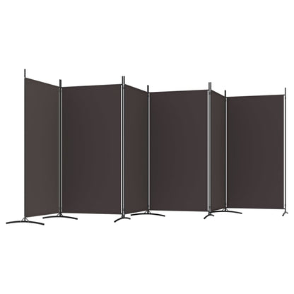 Kamerscherm Met 6 Panelen Stof 520 x 180 cm Bruin