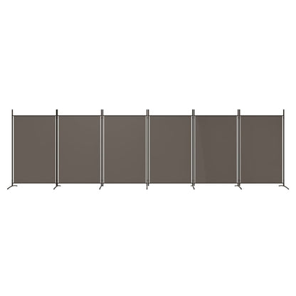 Kamerscherm Met 6 Panelen Stof Kleurig 520 x 180 cm Antraciet