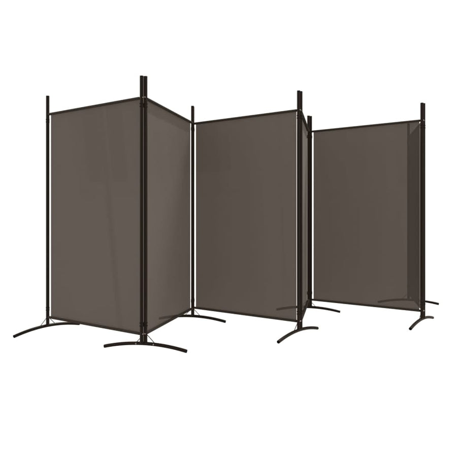 Kamerscherm Met 6 Panelen Stof Kleurig 520 x 180 cm Antraciet