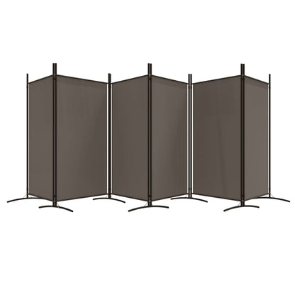 Kamerscherm Met 6 Panelen Stof Kleurig 520 x 180 cm Antraciet