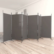 6-panel room divider 520x180 cm fabric anthracite