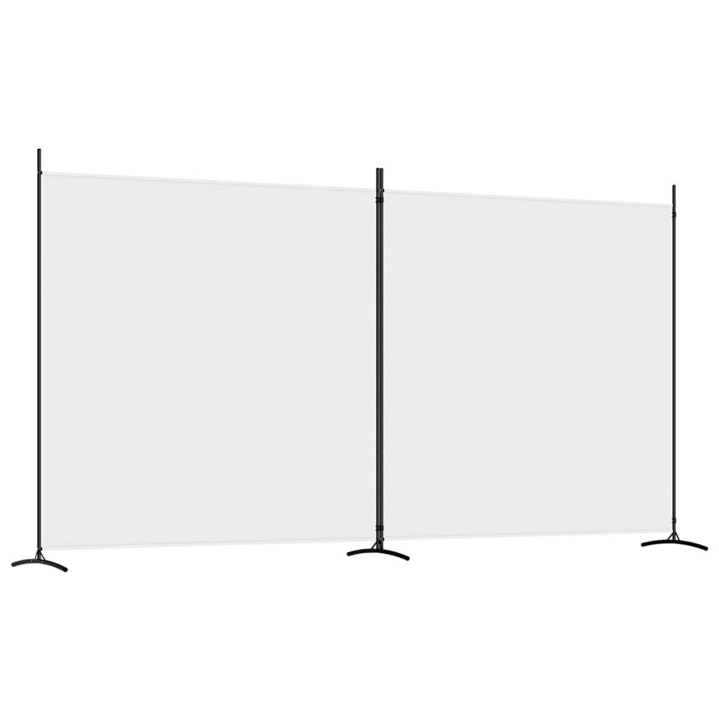 Kamerscherm Met 2 Panelen Stof 348 x 180 cm Wit
