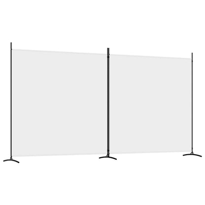 Kamerscherm Met 2 Panelen Stof 348 x 180 cm Wit