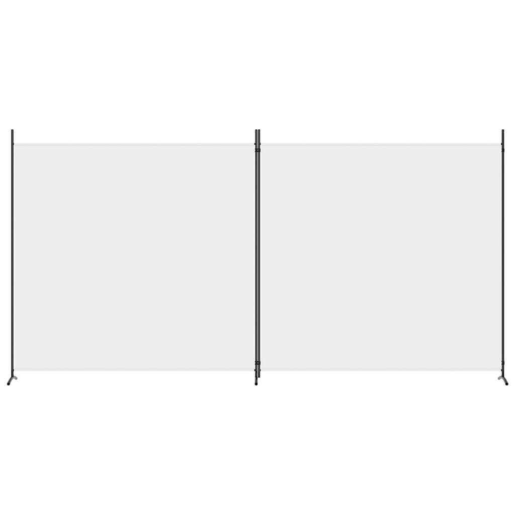 Kamerscherm Met 2 Panelen Stof 348 x 180 cm Wit
