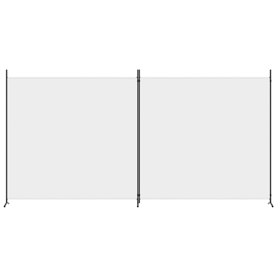 Kamerscherm Met 2 Panelen Stof 348 x 180 cm Wit