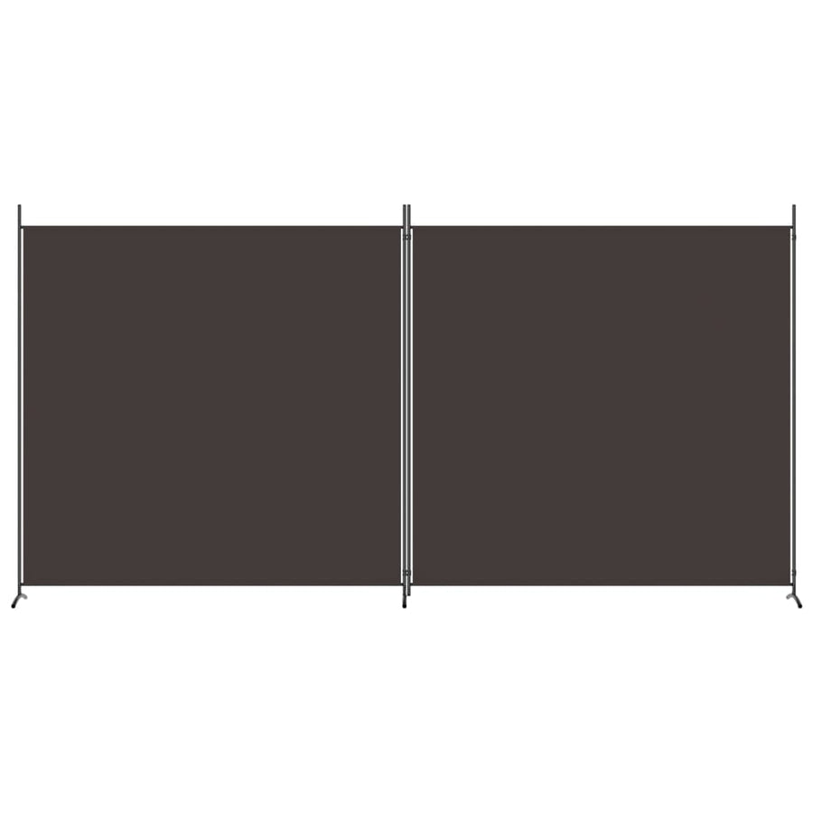 Kamerscherm met 2 panelen 348x180 cm stof bruin 348 x 180 cm Bruin