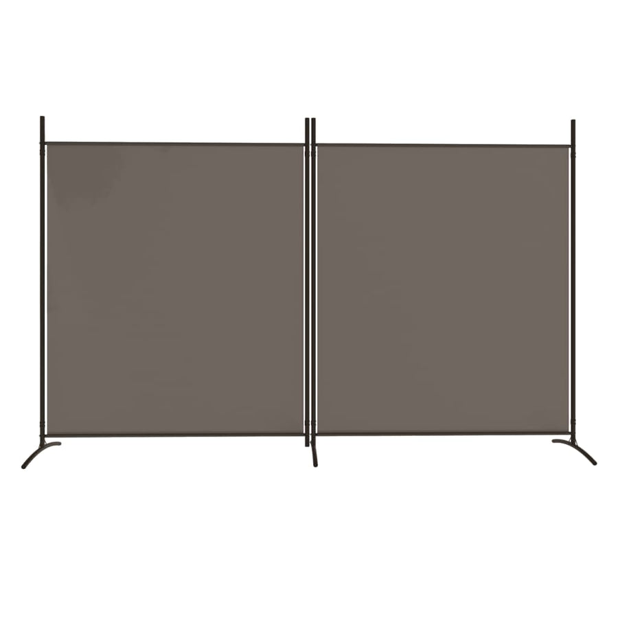 Kamerscherm met 2 panelen 346x180 cm stof antracietkleurig 348 x 180 cm Antraciet