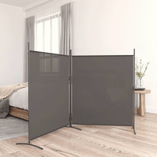 Kamerscherm met 2 panelen 346x180 cm stof antracietkleurig 348 x 180 cm Antraciet