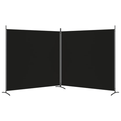 Kamerscherm Met 2 Panelen Stof 348 x 180 cm Zwart