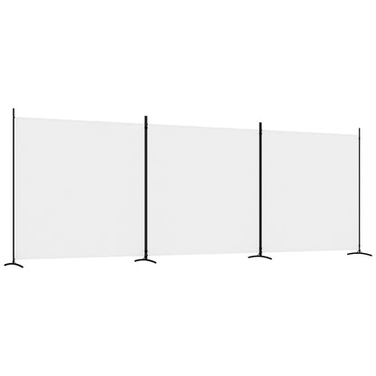 Kamerscherm Met 3 Panelen Stof 525 x 180 cm Wit