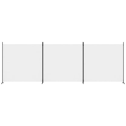 Kamerscherm Met 3 Panelen Stof 525 x 180 cm Wit