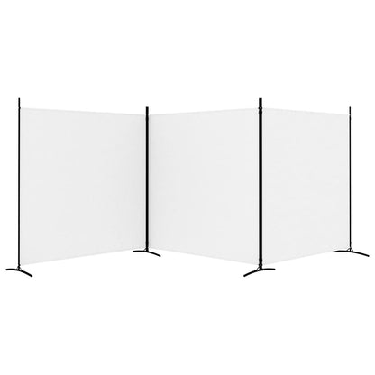 Kamerscherm Met 3 Panelen Stof 525 x 180 cm Wit