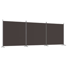 Kamerscherm met 3 panelen 525x180 cm stof bruin 525 x 180 cm Bruin