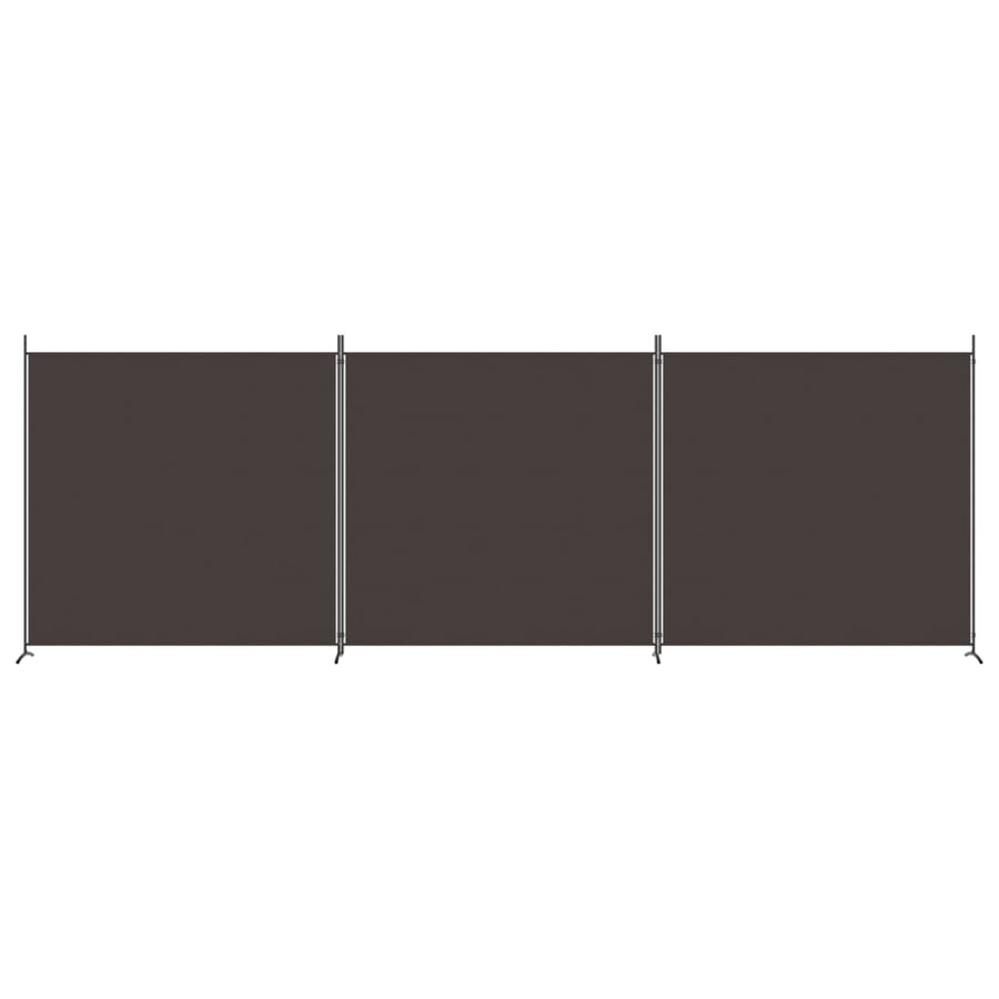 Kamerscherm met 3 panelen 525x180 cm stof bruin 525 x 180 cm Bruin