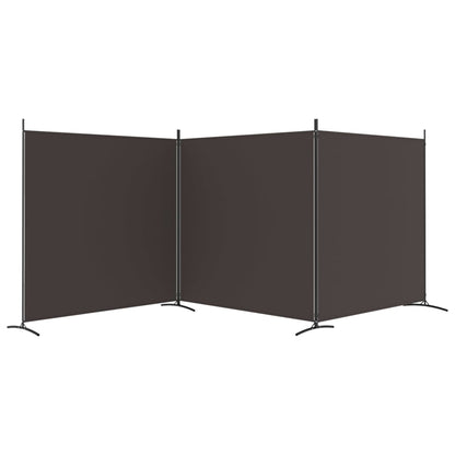Kamerscherm met 3 panelen 525x180 cm stof bruin 525 x 180 cm Bruin