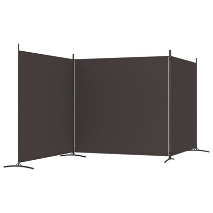 Kamerscherm met 3 panelen 525x180 cm stof bruin 525 x 180 cm Bruin