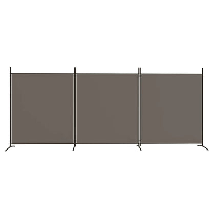 Kamerscherm Met 3 Panelen Stof Kleurig 525 x 180 cm Antraciet