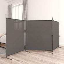 Kamerscherm Met 3 Panelen Stof Kleurig 525 x 180 cm Antraciet