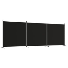 Kamerscherm met 3 panelen 525x180 cm stof zwart 525 x 180 cm Zwart