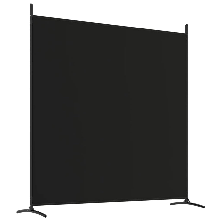 Kamerscherm met 3 panelen 525x180 cm stof zwart 525 x 180 cm Zwart