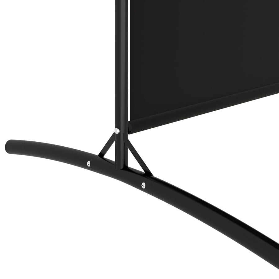 Kamerscherm met 3 panelen 525x180 cm stof zwart 525 x 180 cm Zwart