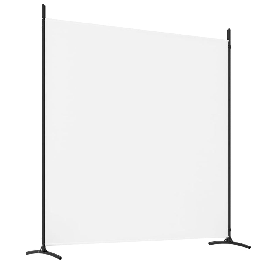 Kamerscherm met 4 panelen 698x180 cm stof wit 698 x 180 cm Wit