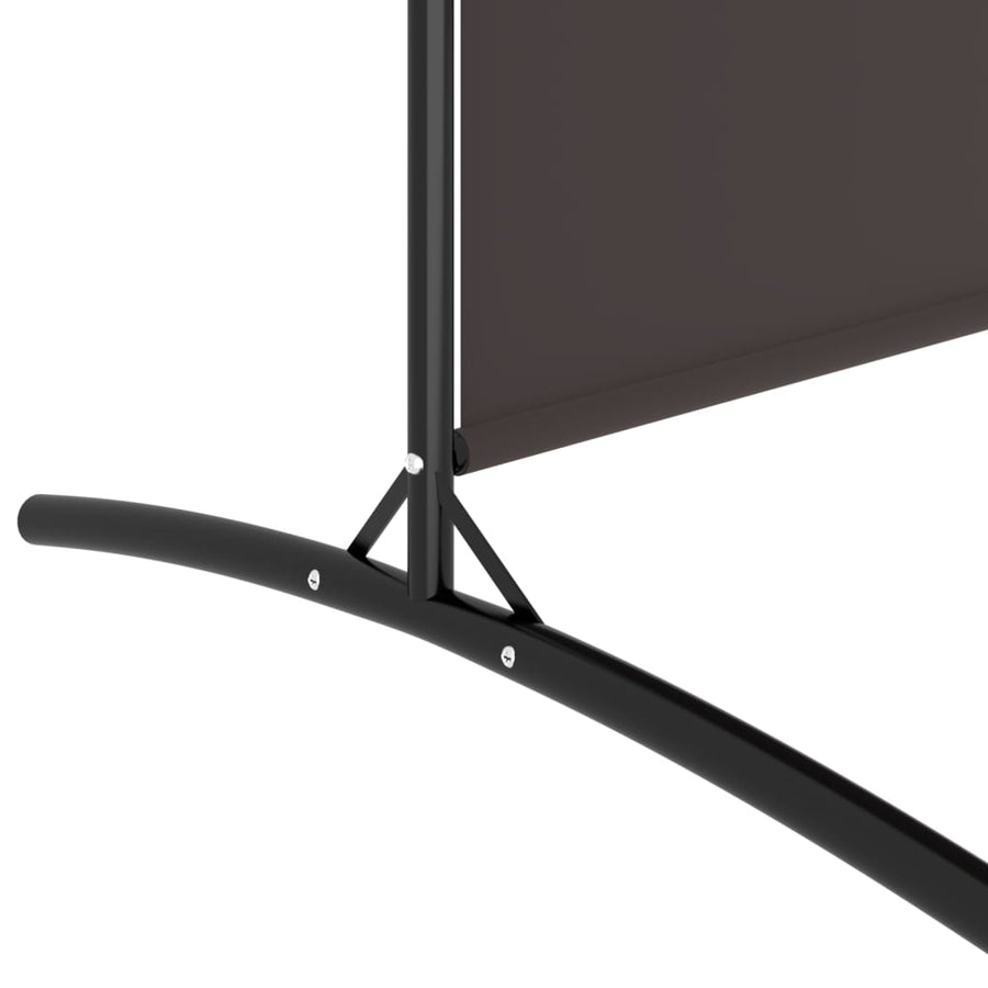 Kamerscherm met 4 panelen 698x180 cm stof bruin 698 x 180 cm Bruin