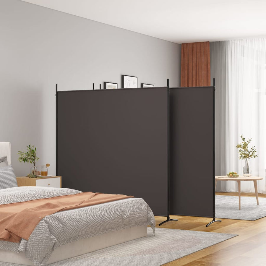 Kamerscherm met 4 panelen 698x180 cm stof bruin 698 x 180 cm Bruin