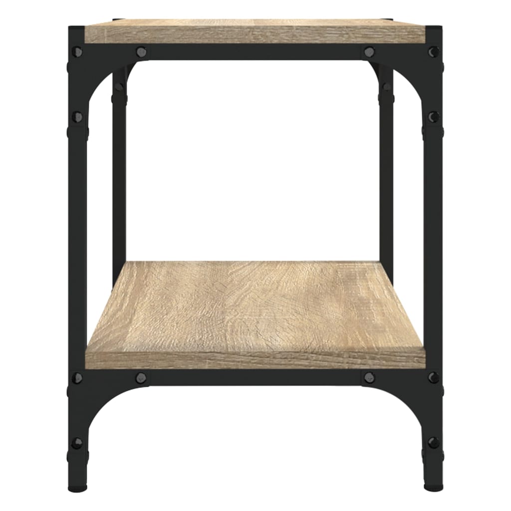 Tv-Meubel Bewerkt Hout En Staal Kleurig 40 x 33 x 41 cm Sonoma eiken