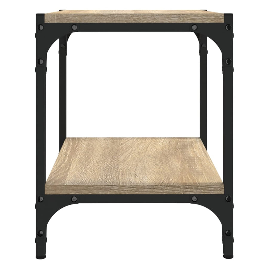 Tv-Meubel Bewerkt Hout En Staal Kleurig 40 x 33 x 41 cm Sonoma eiken