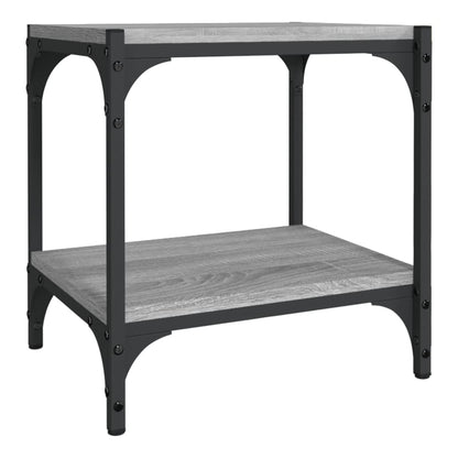 Tv-Meubel Bewerkt Hout En Staal Eiken 40 x 33 x 41 cm Grijs sonoma
