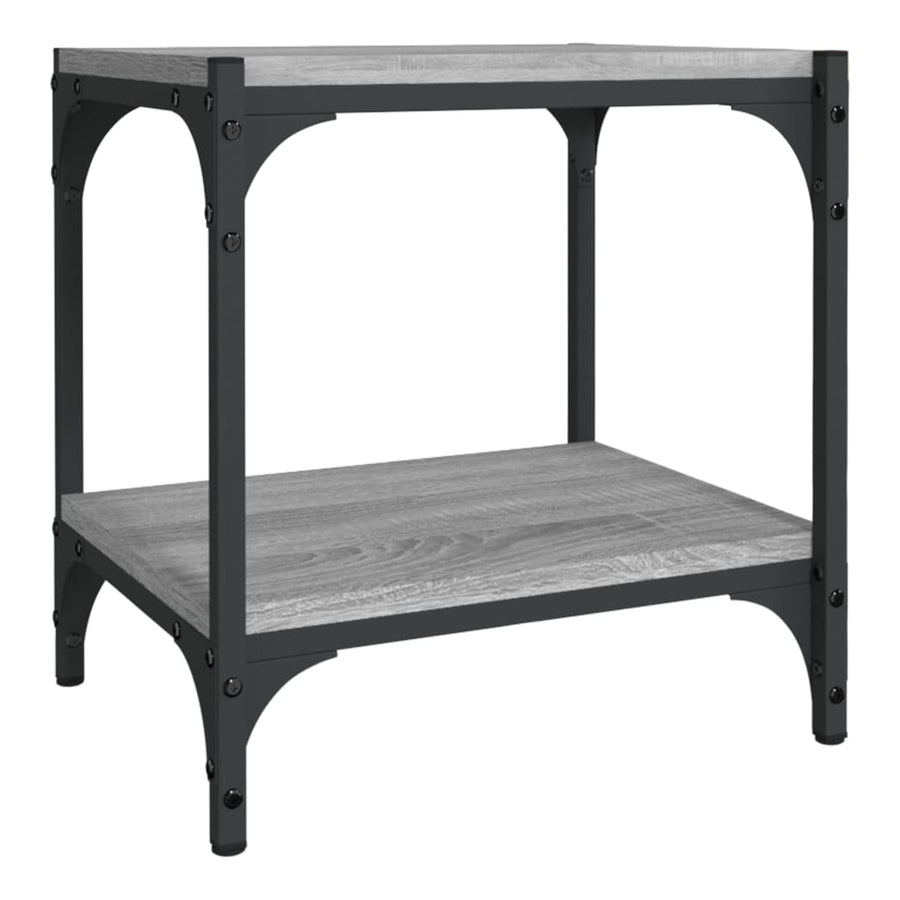 Tv-Meubel Bewerkt Hout En Staal Eiken 40 x 33 x 41 cm Grijs sonoma